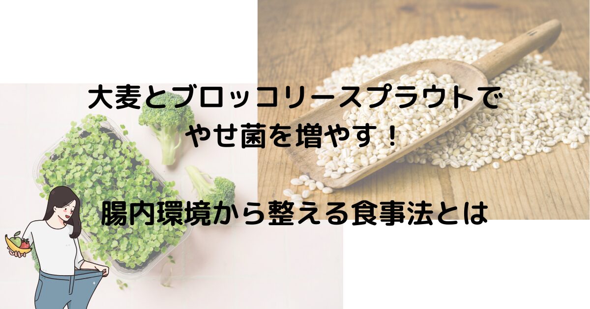 大麦とブロッコリースプラウトでやせ菌を増やす！腸内環境から整える食事法とは
