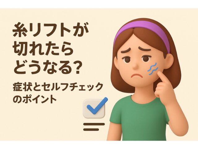 糸リフトが切れたらどうなる？症状とセルフチェックのポイント